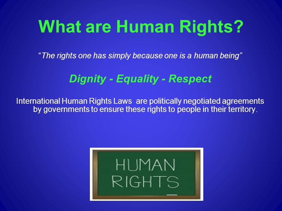 Being human is to respect equality